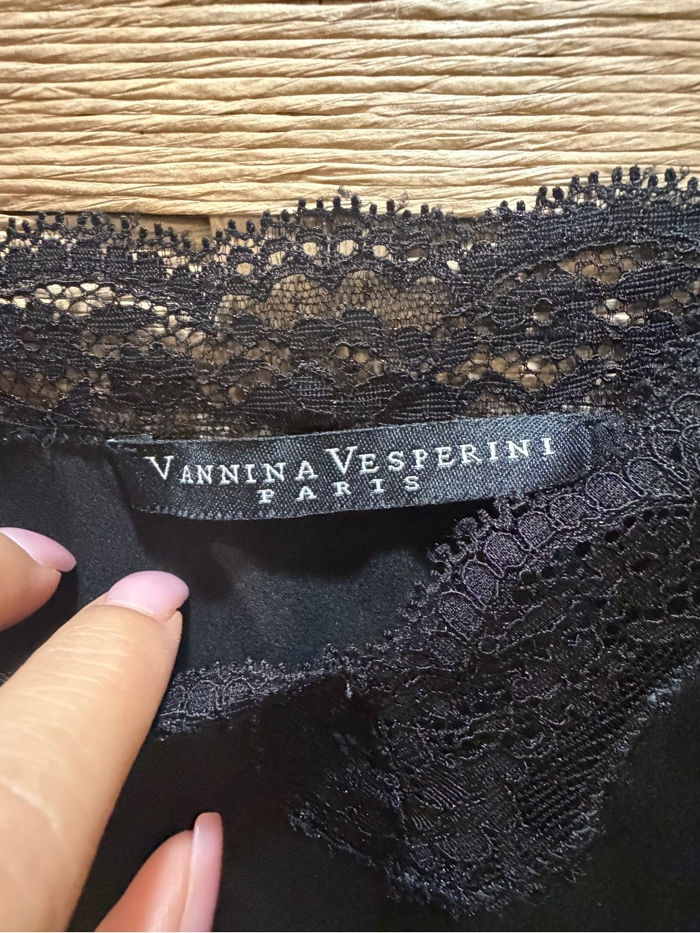 VANNINA VESPERINI Black Silk Lace-Trim Slip Chemise - Timeless Luxury S/M - Picture 2 of 8
